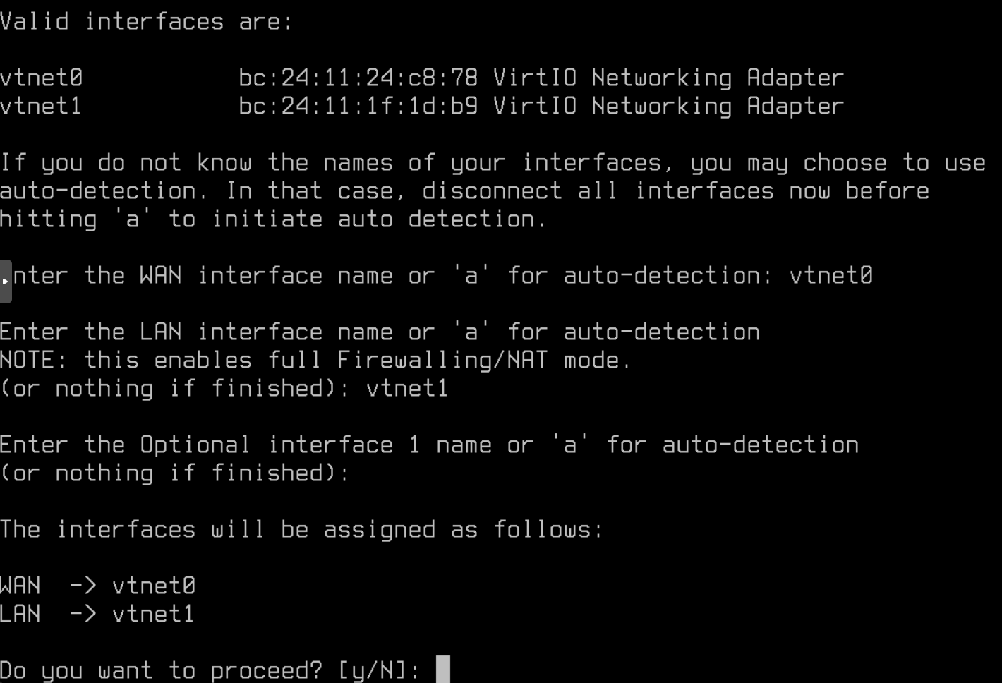 OPNsense interface configuration using CLI
