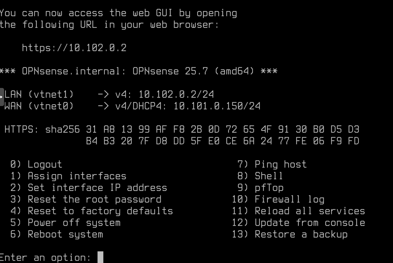 OPNsense WAN interface getting IP from fake-freebox VM